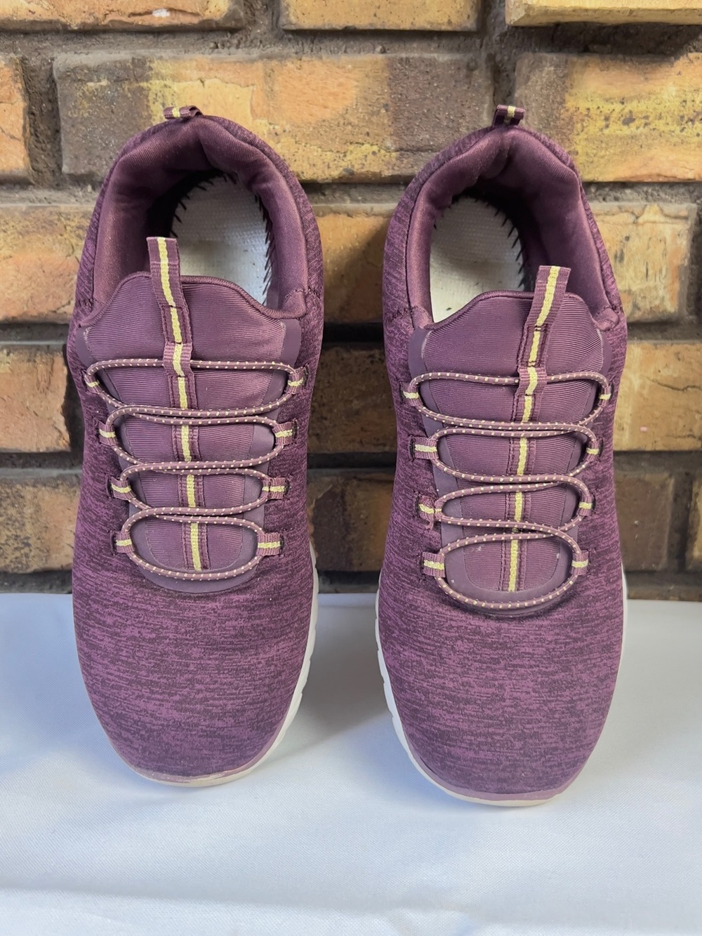 Comfort Knit Slip-On Sneakers in Plum